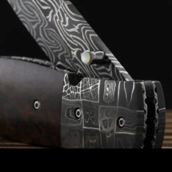 David Steier Custom Ironwood Damascus 9 David Steier Custom Ironwood Damascus -Victorinox Sales CUS BS23 19det2 29125.1687947753.1280.1280 98329.1687963078