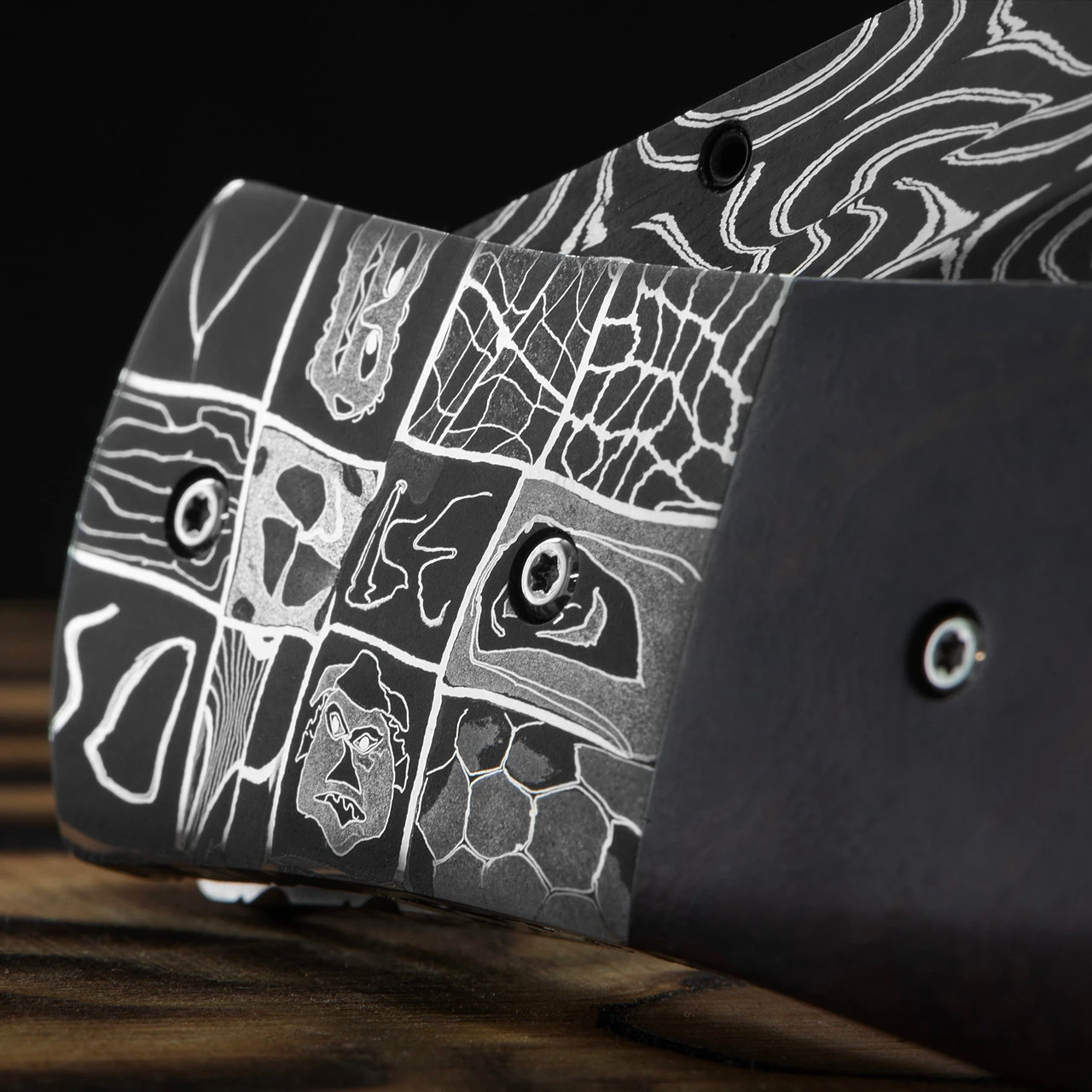 David Steier Custom Ironwood Damascus 4 David Steier Custom Ironwood Damascus - Image 2