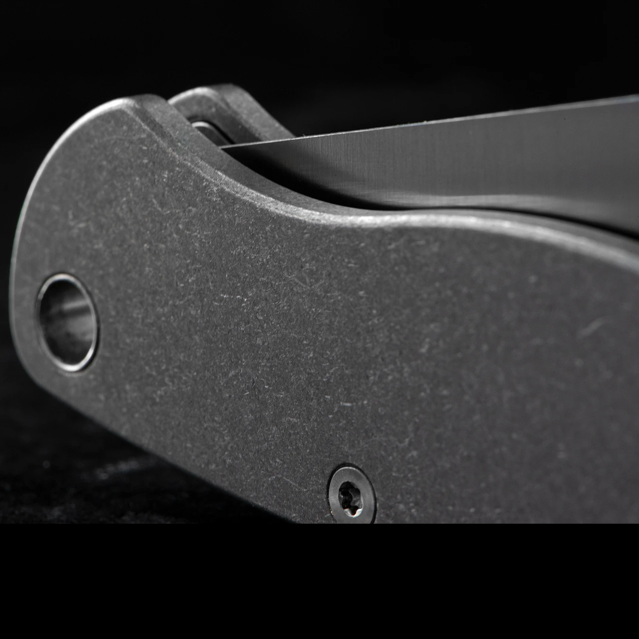 Titech Spyderco PM2 Stone Washed Titanium Scales 7 Titech Spyderco PM2 Stone Washed Titanium Scales - Image 5