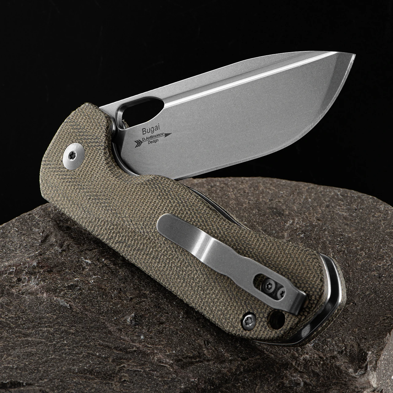 Kizer Bugai Micarta Folding Knife 4 Kizer Bugai Micarta Folding Knife - Image 2