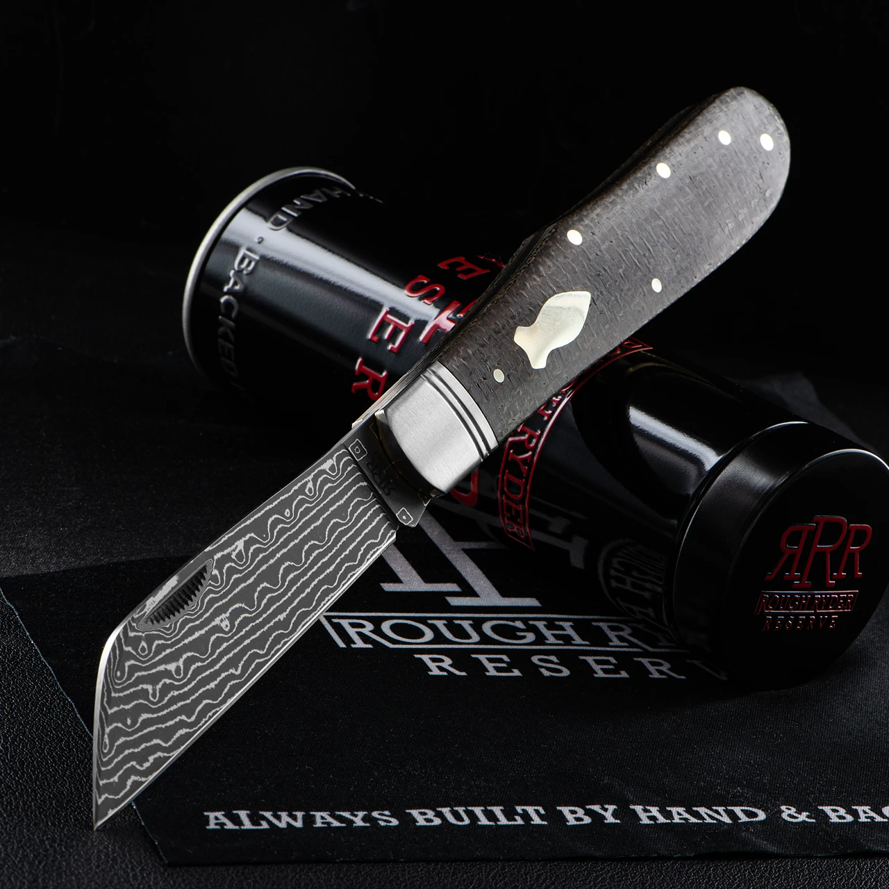 Rough Ryder Reserve Humpback Jack Damascus Folding Knife 4 Rough Ryder Reserve Humpback Jack Damascus Folding Knife - Image 2