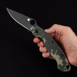 Spyderco Mili Digi Camo Black Blade Folding Knife -Victorinox Sales SC36GPCMOBK.1 87109.1695729085