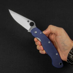 Spyderco Mili Model CPM S110V Folding Knife -Victorinox Sales SC36GPDBL.1 87173.1695656523.1280.1280 22600.1695724104
